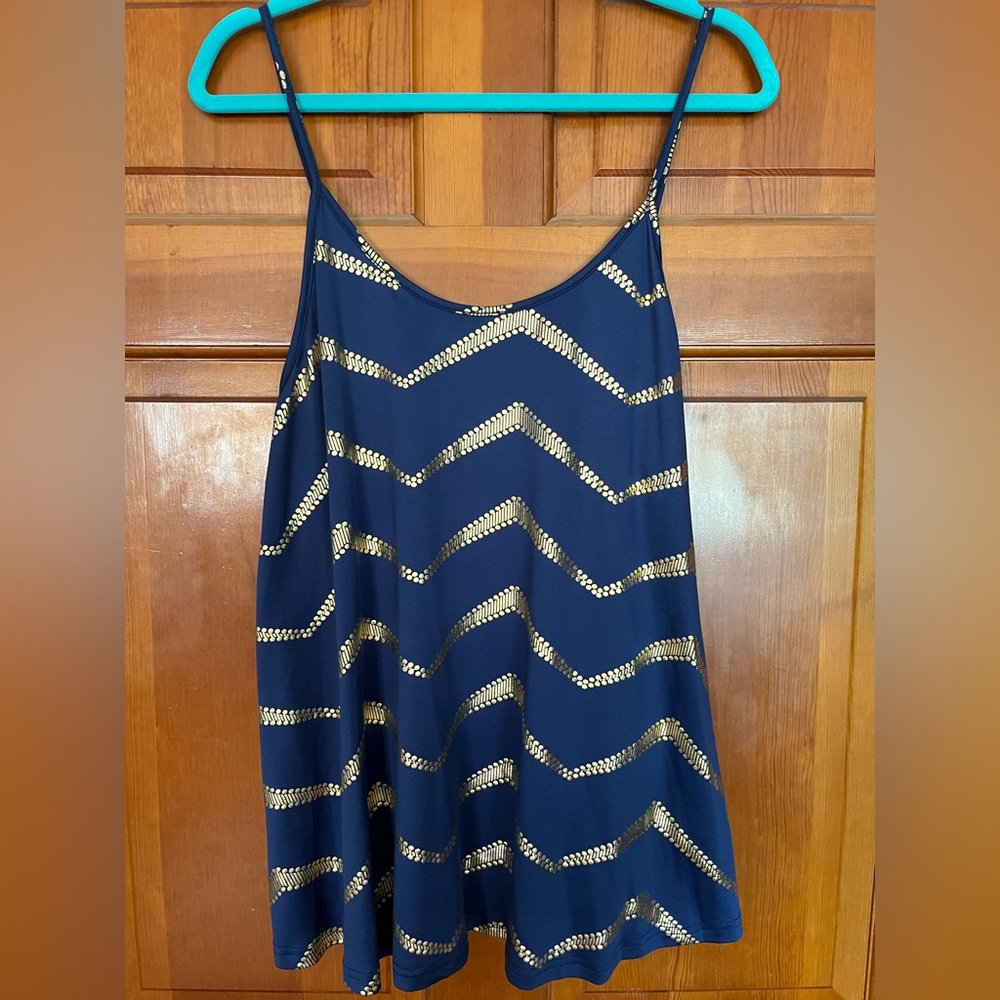 Tank top blue/gold